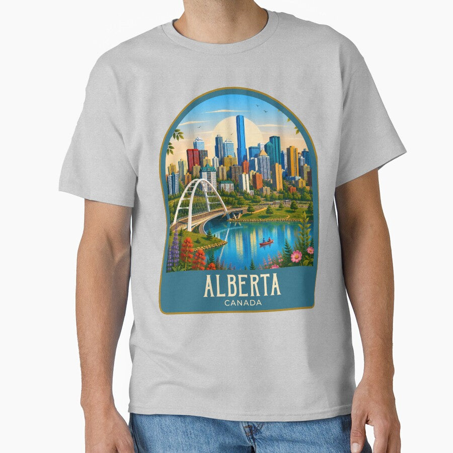 Alberta Vintage Travel Illustration by HomeLivingCo