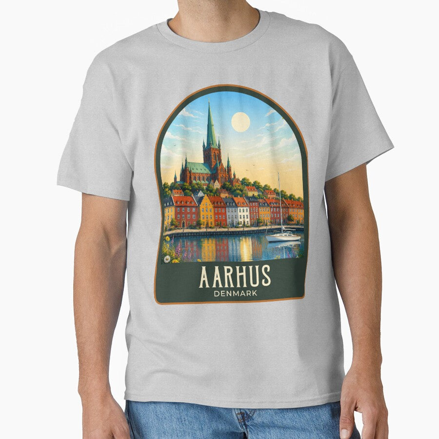 Aarhus Vintage Travel Illustration by HomeLivingCo