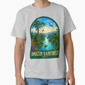 Amazon Rainforest Vintage Travel Illustration by HomeLivingCo