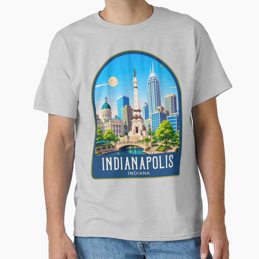 Indianapolis Vintage Travel Illustration by HomeLivingCo