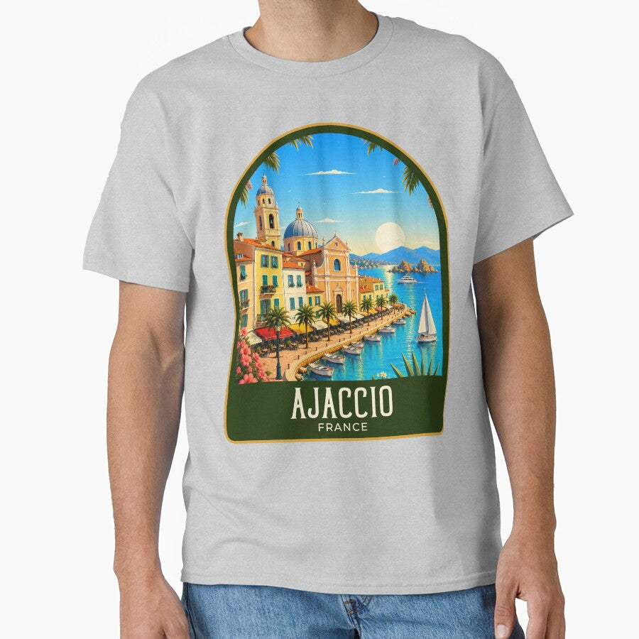 Ajaccio Vintage Travel Illustration by HomeLivingCo
