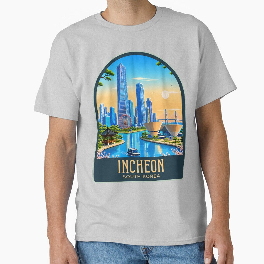 Incheon Vintage Travel Illustration by HomeLivingCo