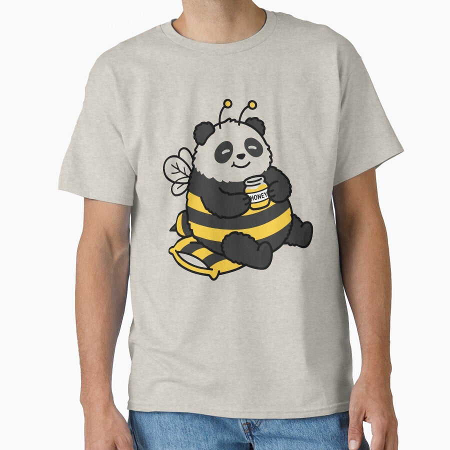 Cute Bee Panda Cartoon Animal Design by Rovano