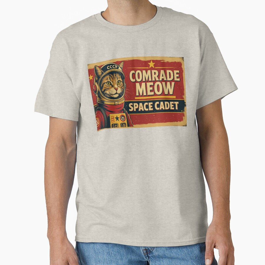 Comrade Meow: Space Cadet (Retro Vintage-style Soviet Art) by DiamondSkyShirt