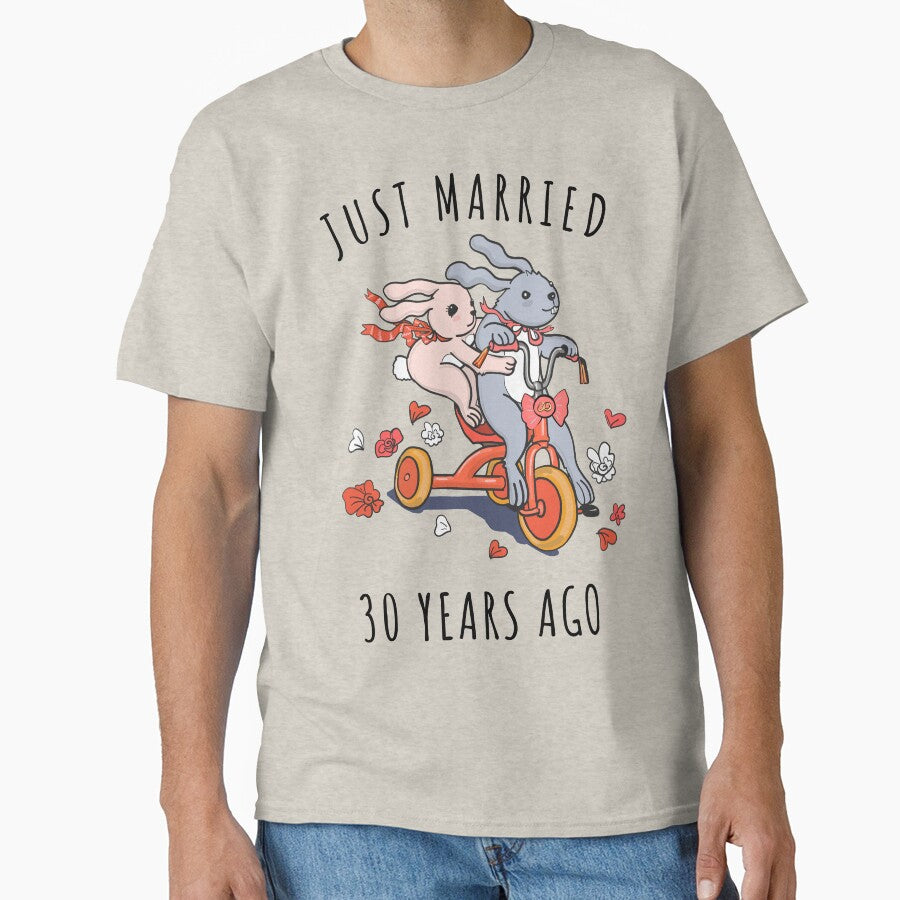 Just Married 30 Years Ago - 30th Anniversary Couple Bunnies Tee, Phone Cases And Other Gifts by MemWear