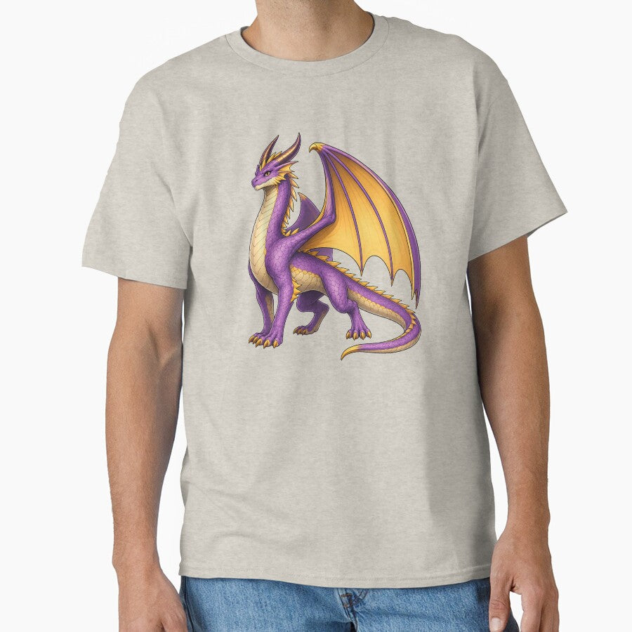 Purple and Gold Adult Dragon Fantasy Art | Regal Dragon Illustration by Hatchling Hollow