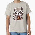 Cute Kawaii Raccoon Drinking Boba by wtfbba