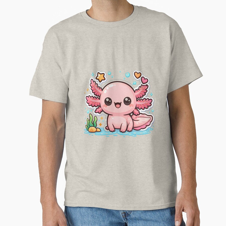 Cute kawaii axolotl illustration by ValeriValera