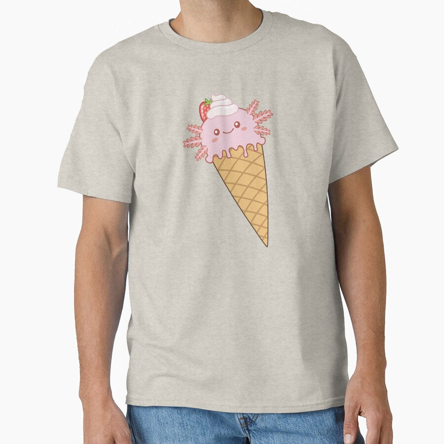 Strawberry Axolotl Ice Cream by ElectricFangs