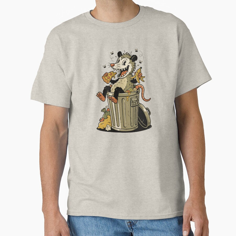 Vintage Cartoon Possum – Trash Can Pizza King by str33ty.ltd