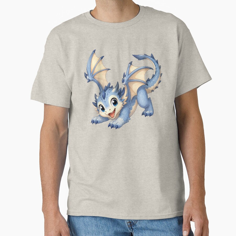 Cute Summer Blue Baby Dragon by Hatchling Hollow