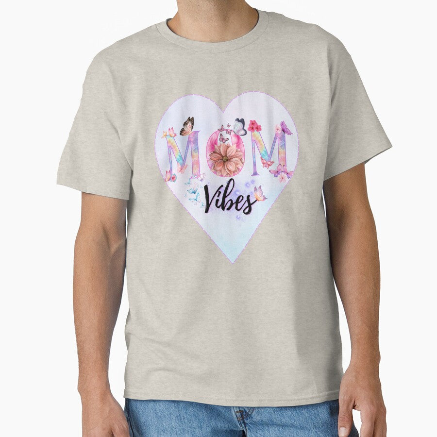 Mom Vibes Minimalist Trendy Mom Shirt Design by lielie99