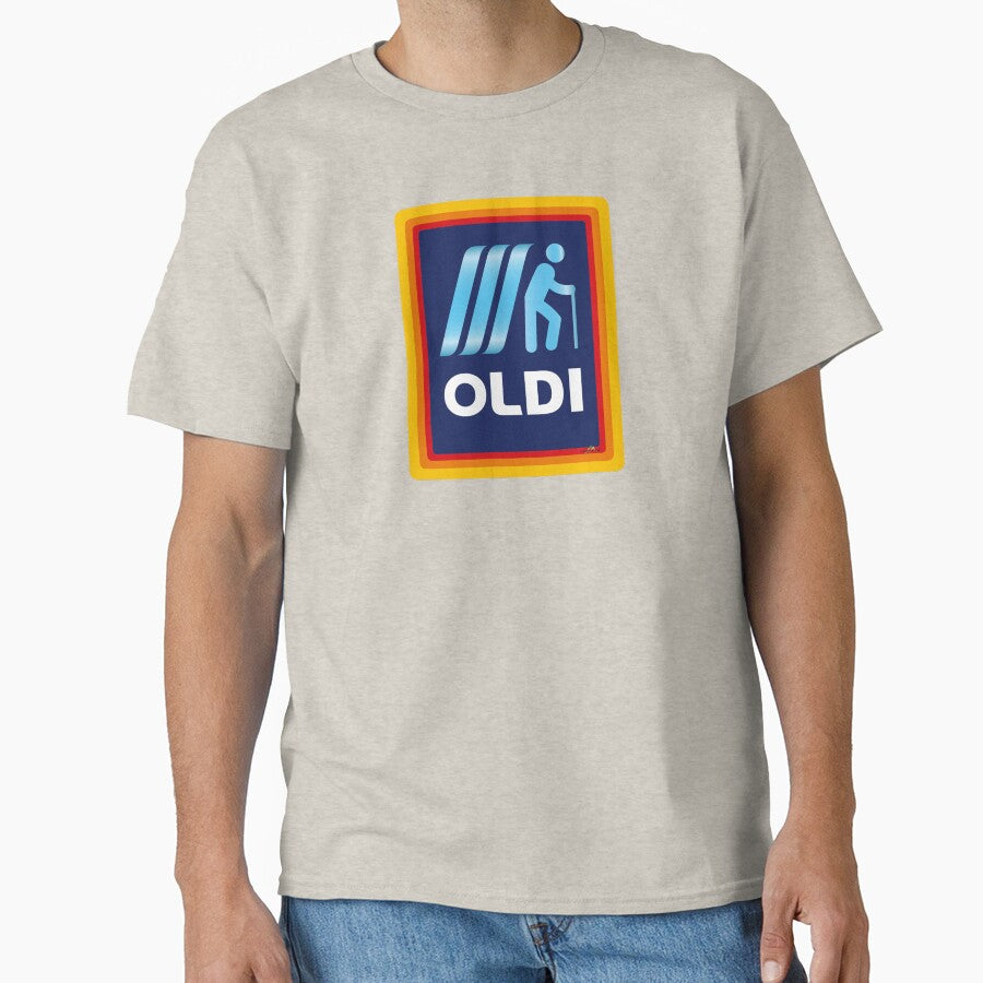 Oldi Supermarket parody sticker t-shirt 01 by OuterShellUK