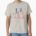 I Love You Pig Couple Cute Minimal Line Art Valentine's Day T-Shirt by Yesss-Mau