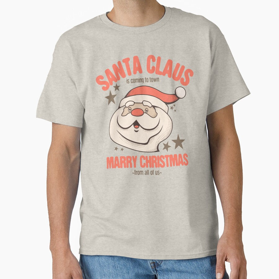 Santa Claus Is Coming To Town, Marry Christmas From All Of Us, Retro Vintage Santa by Axel Christian