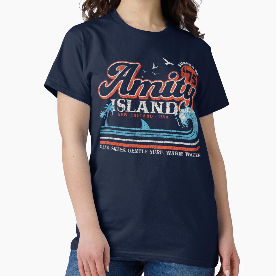 Amity Island Retro Worn Out (Universal © UCS LLC) by Alema Art