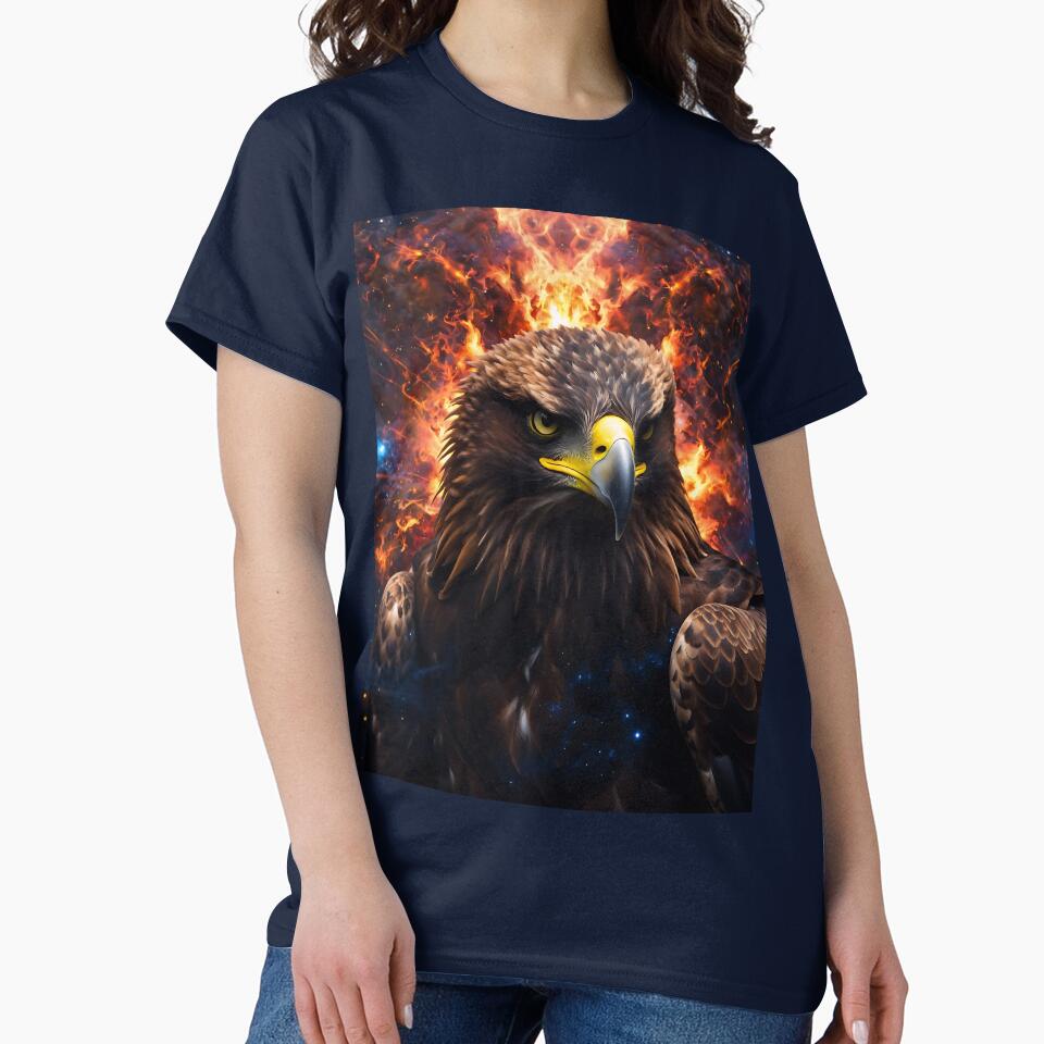 Cosmic Phoenix Eagle – Fiery Celestial Raptor Digital Art by TajSprinklz