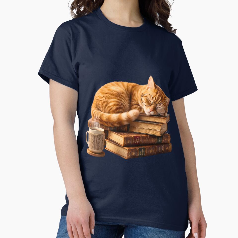 Cat Lady Cozy Reading Vintage Books And Coffee by ArtivioShop