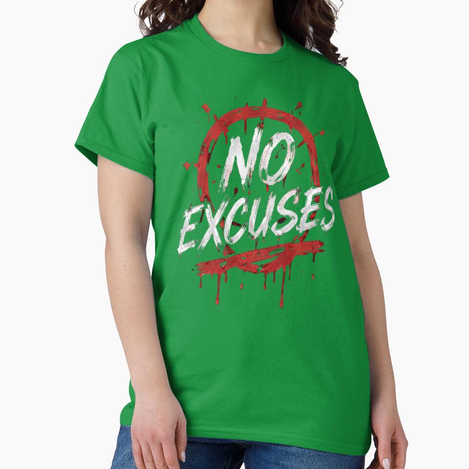 No Excuses Motivation Design in Trash Polka Style by Ahmedsyde