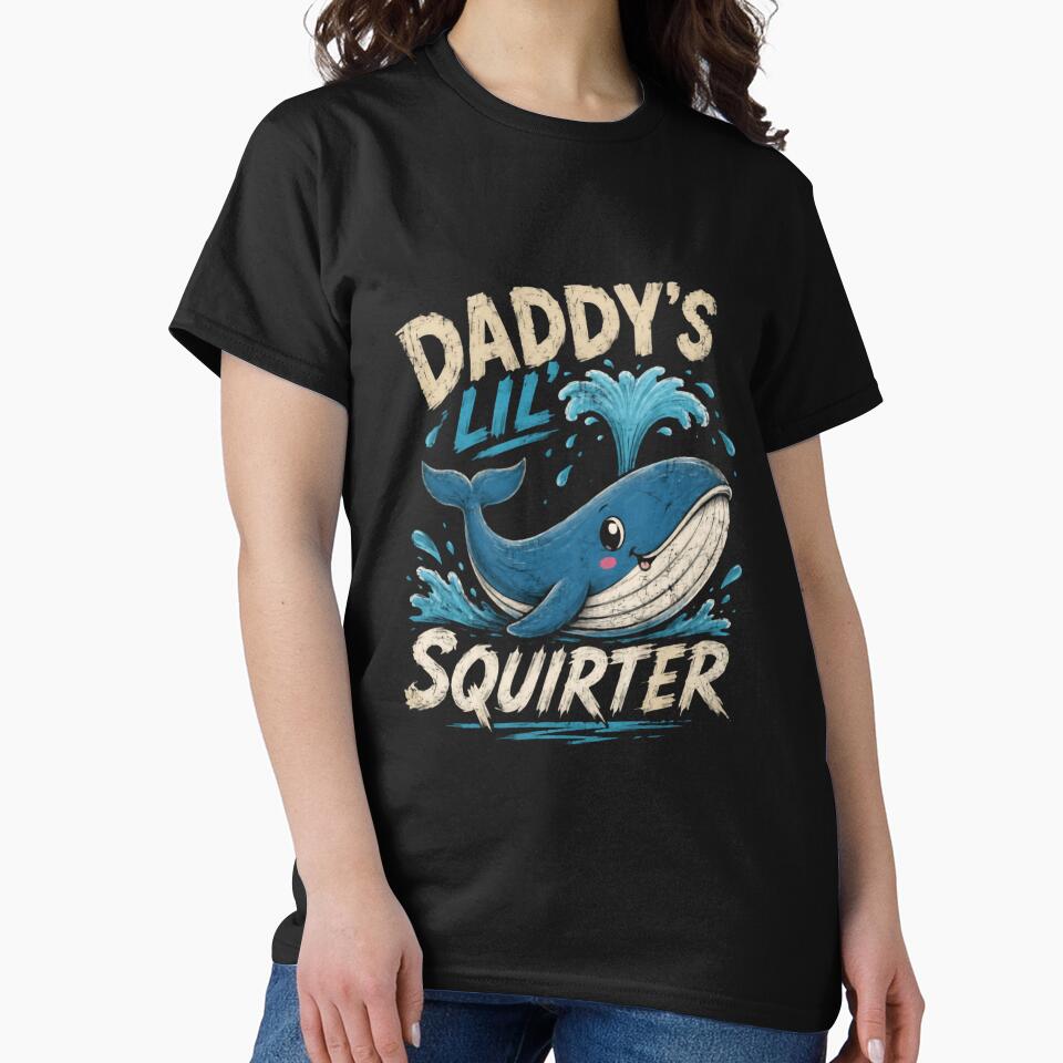 Daddy's Lil Squirter Funny New Dad Whale Fatherhood Daddys by HumansStuck12