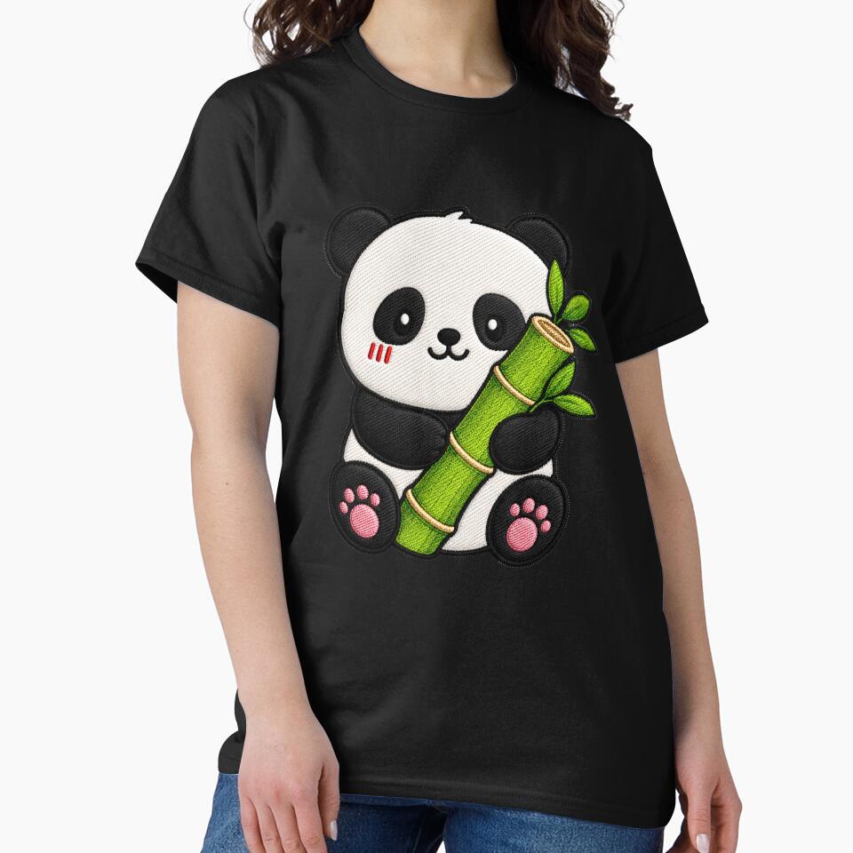 Happy Panda Holding Bamboo by ColorSplash123