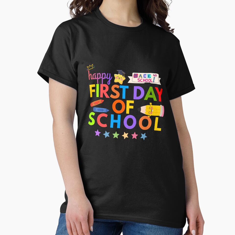 happy first day of school colorful design by VirellonInk