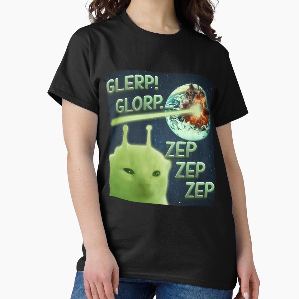 Glerp Glorp Zep Zep Zep For Cat Lovers, Funny Alien Cat Meme Gift by LordZaraki