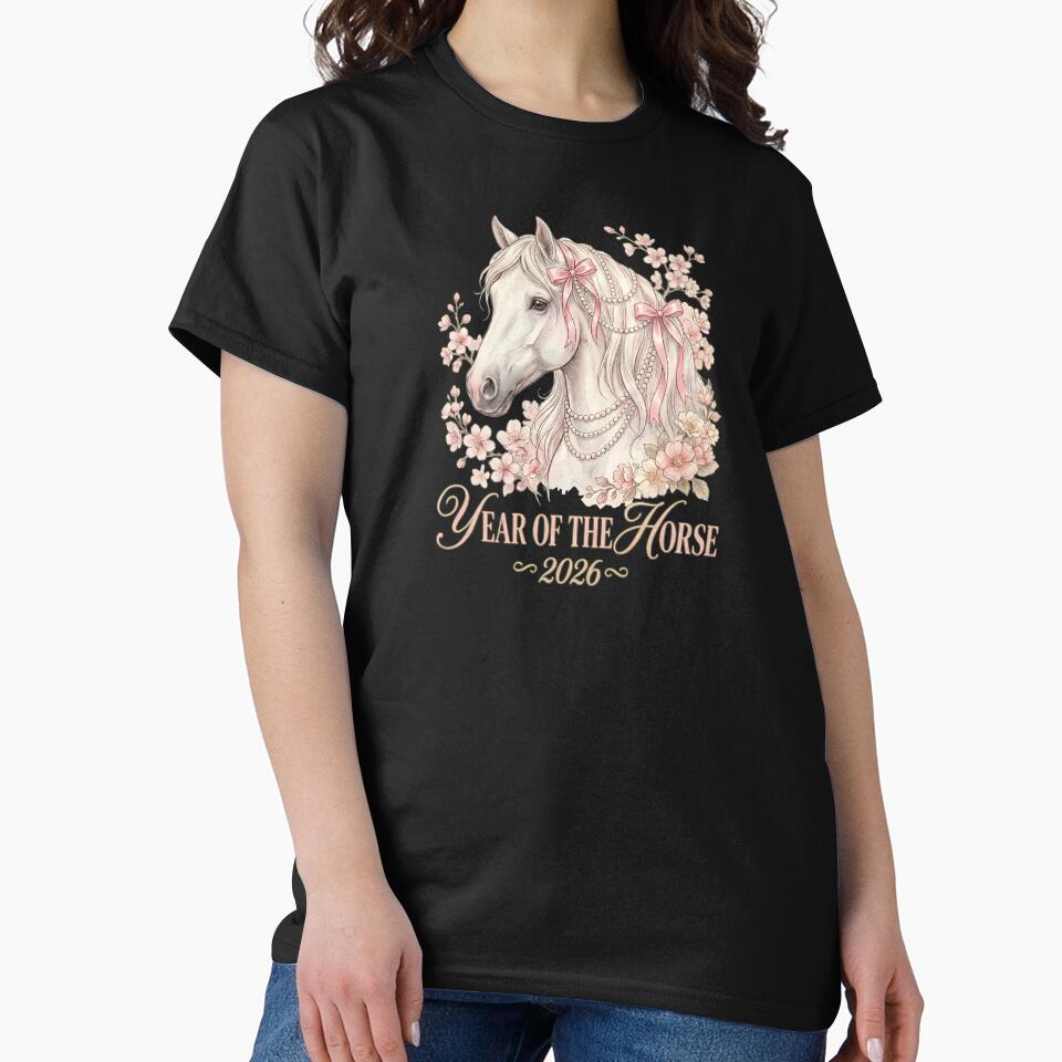 Horse with Pink Bows – Year of the Fire Horse 2026 Aesthetic by TheHenbury