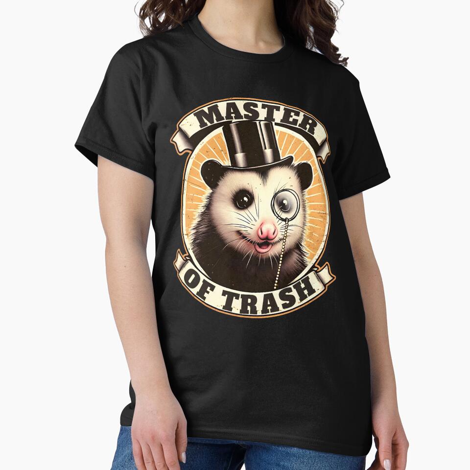 Vintage Retro Possum/oppssum Meme - Master of Trash | Funny gift for possum/opossum lovers by Unitepeople
