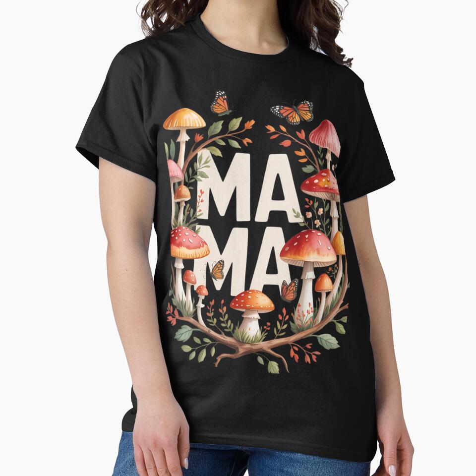 Butterfly Mushroom Mama Gardening Grunge Mothers Day by RipleMalphite