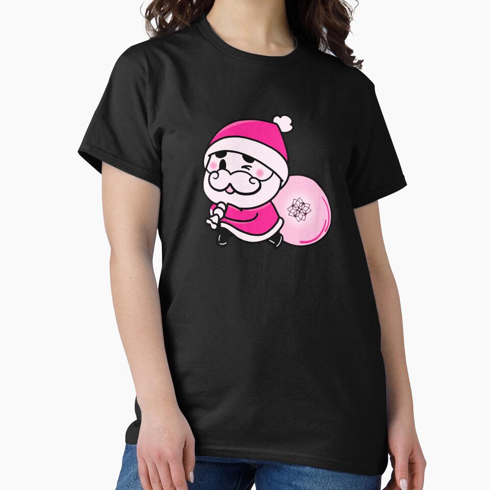 Retro Vintage Pink Santa Claus by PotluckPrints