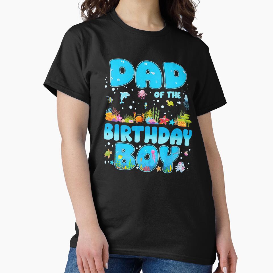 Dad Of The Birthday Boy Under The Sea Ocean Theme Father by MOnnroyu