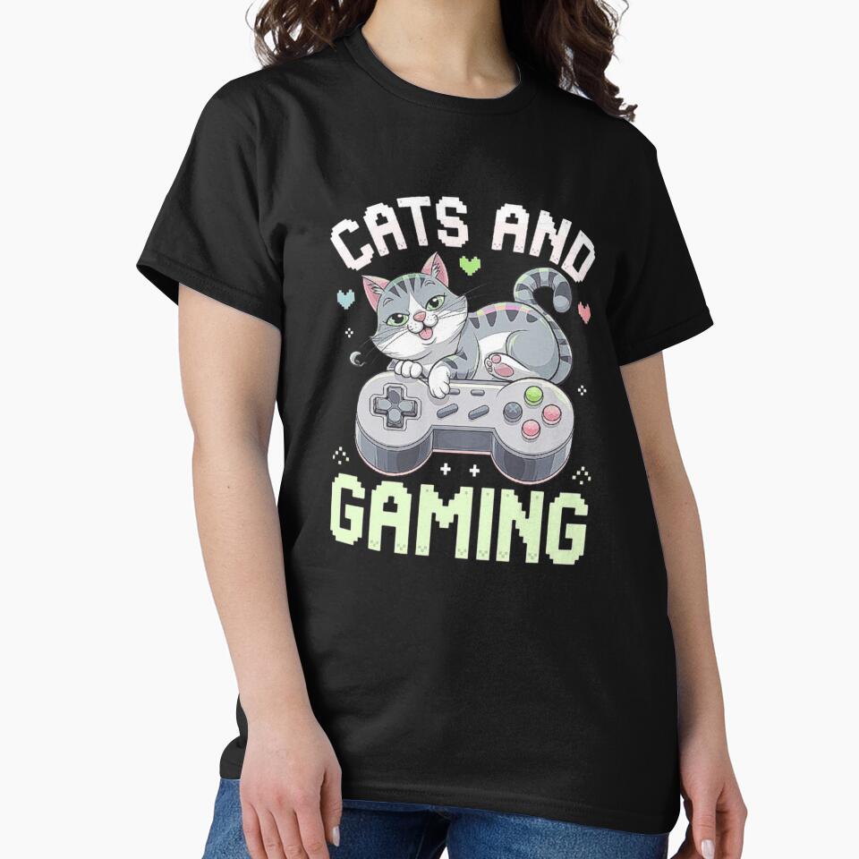 Cute Cat and Gaming Controller Design by love3617