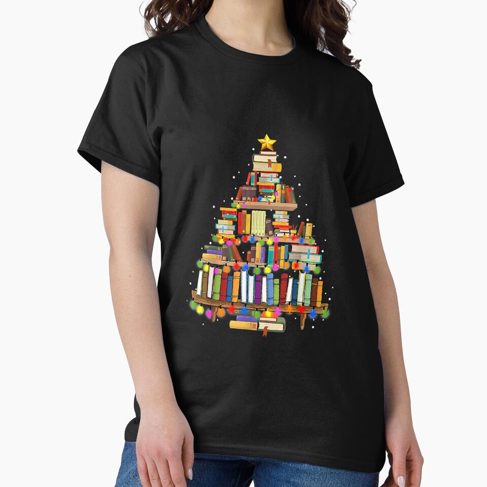 Christmas Library Tree Librarian Book by ChipwArt