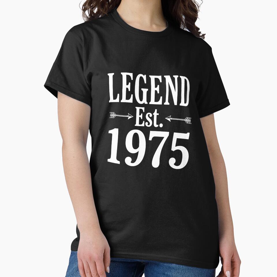 Legend Est 1975 Minimal Vintage Birthday Typography Design by msaloyach