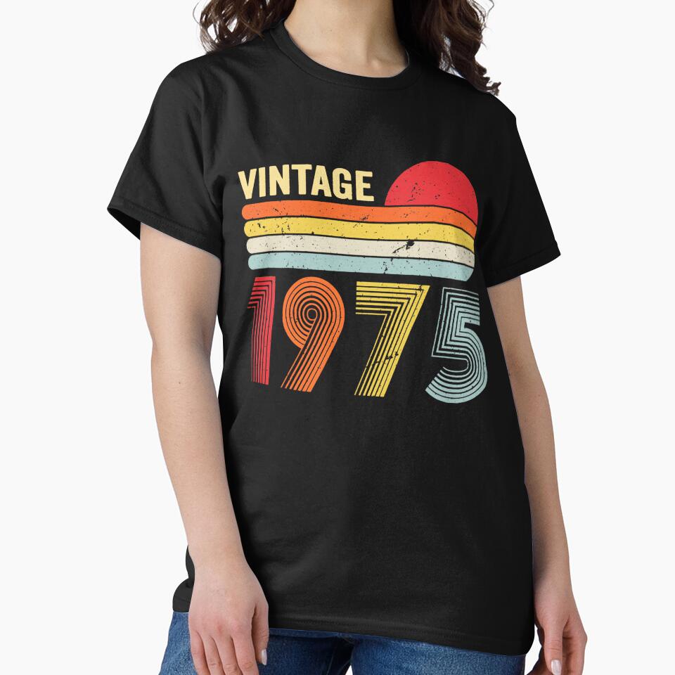 Vintage 1975 Birthday Gift Born Seventies by AmaXONIC