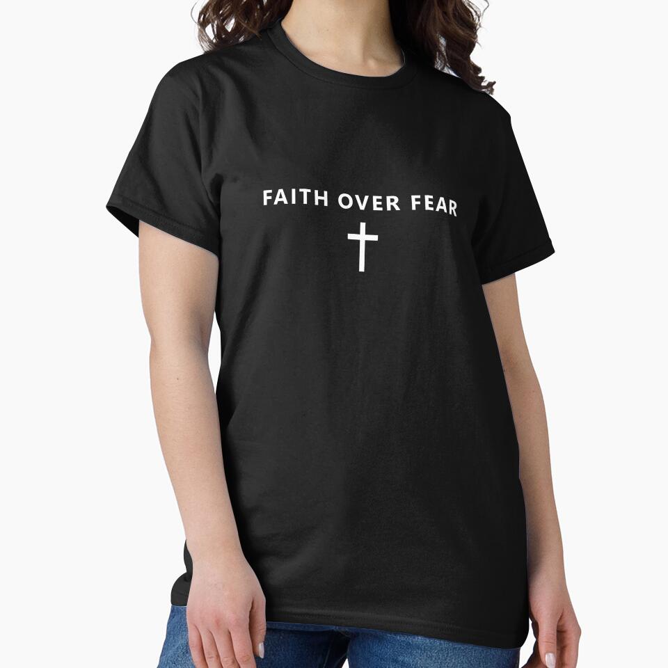 Faith Over Fear Minimalist Faith Jesus Cool Christian Gear by DynamicDesign