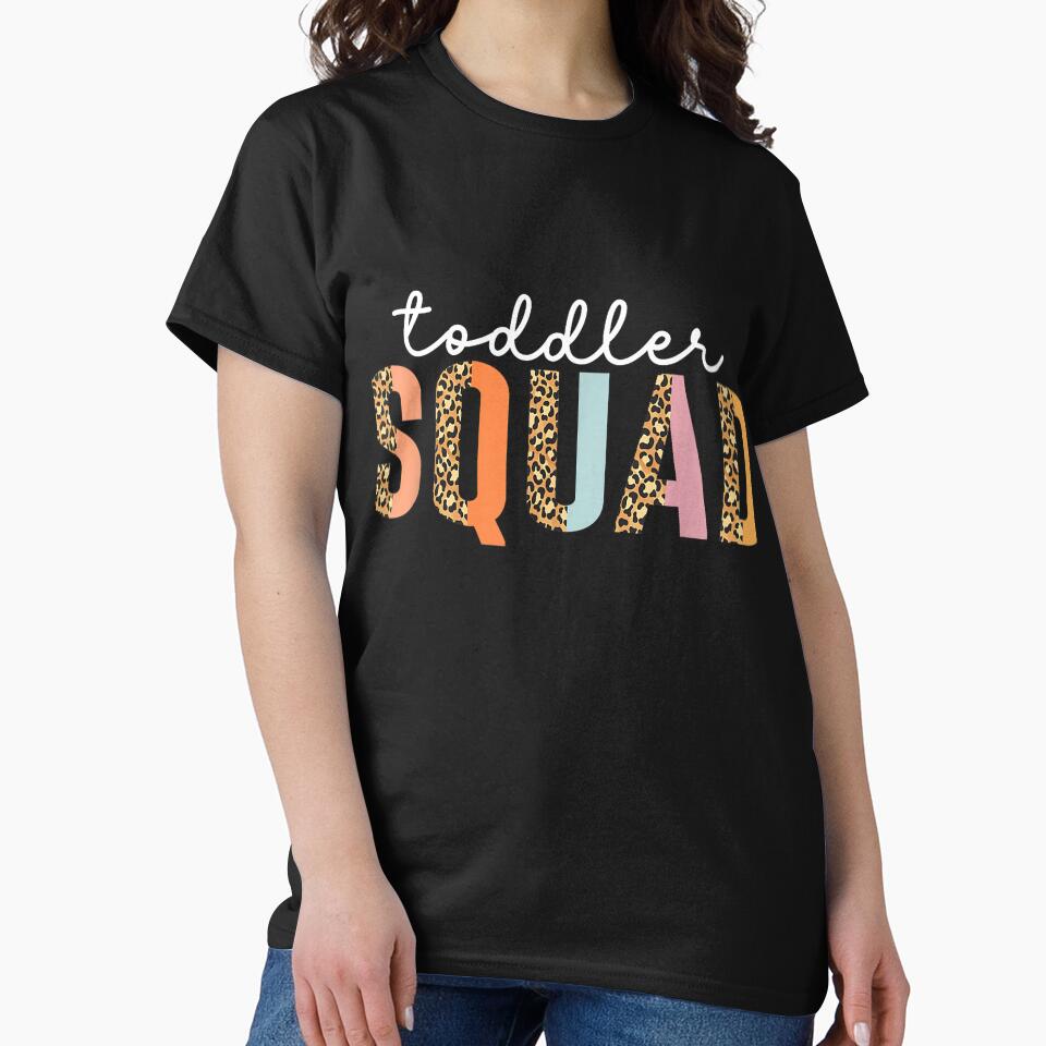 Leopard Toddler Squad Teacher Kindergarten Pre-K Teacher Fun T-Shirt by Othinus