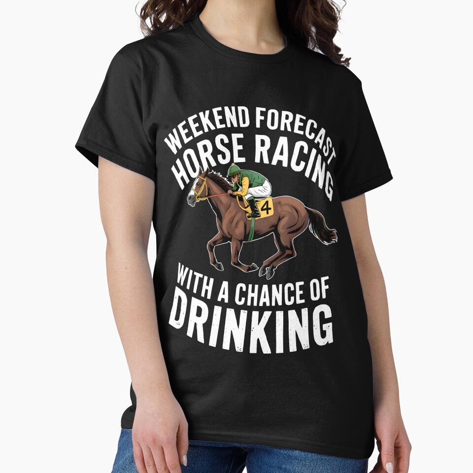 Funny Horse Racing Forecast – Weekend Drinking & Track Day Humor by gthylla