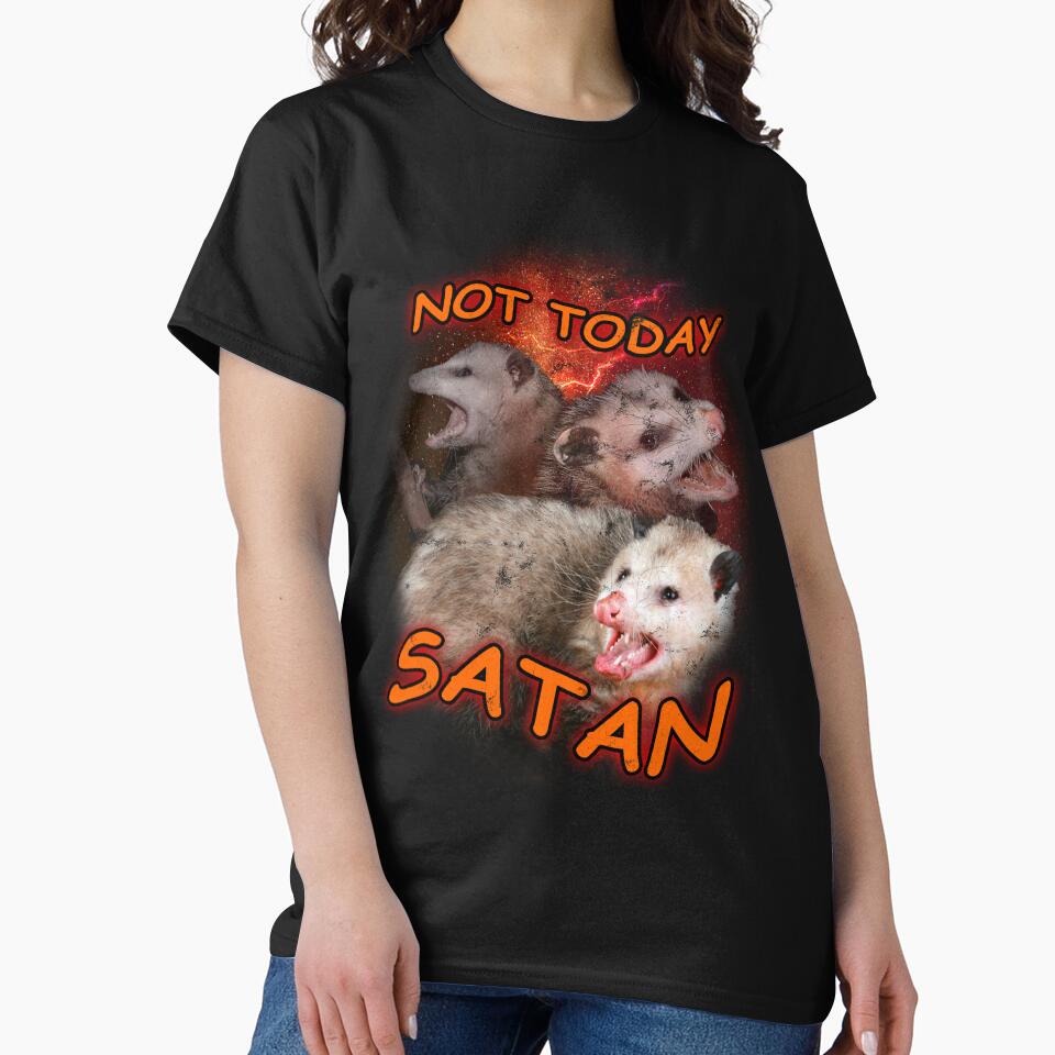 Not Today Satan Raccoons by AnnieBolton