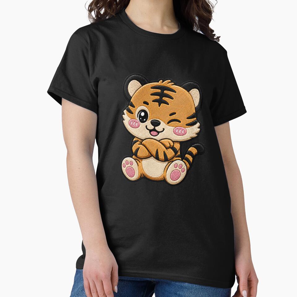 Kawaii Baby Tiger Embroidery Patch Cute Chibi by ColorSplash123