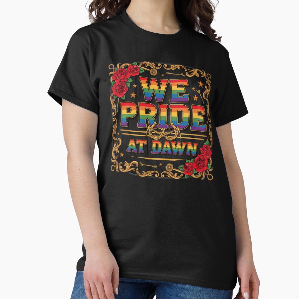 We Pride At Dawn Western Pride Month Rainbow Aesthetic by Redgiant87x