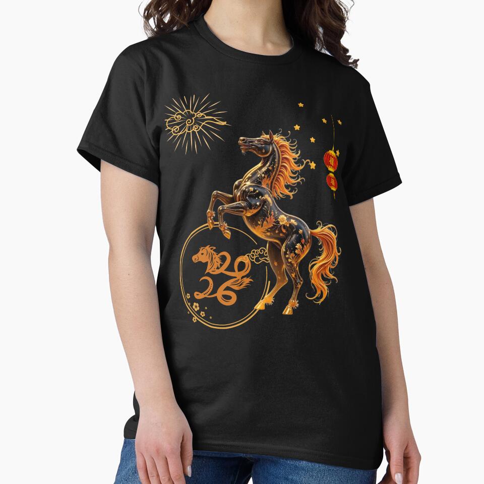 Year of Horse 2026 Lunar New Year Chinese New Year 2026 T-Shirt by fantasy.world