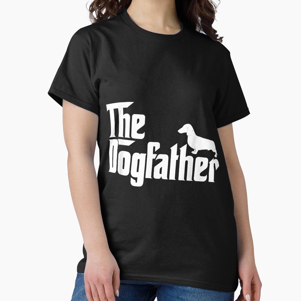 Mens The Dogfather Dachshund  Funny Father Dog Lover by Chloe43212
