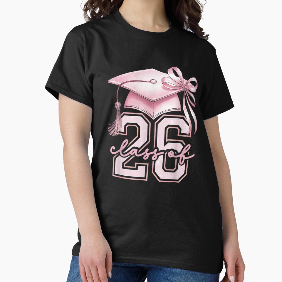 Pink Senior 2026 Coquette Bow Class of 2026 Girls Graduation by Boutkimaewab