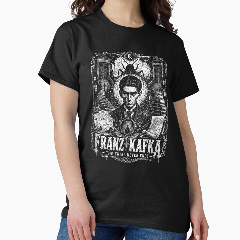 Franz Kafka The Trial Never Ends Dark Gothic Literary Portrait Art by KistanosMeka
