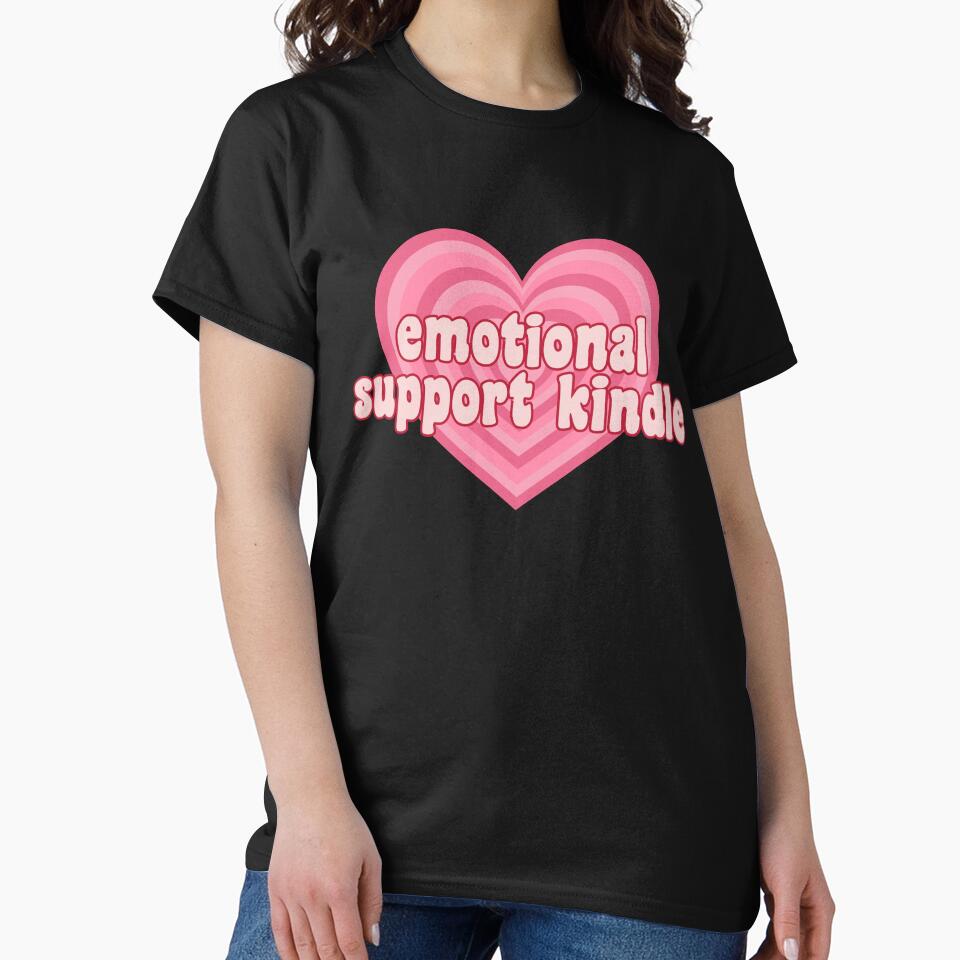 Emotional Support Kindle Pink Cute Groovy by SaaStudios