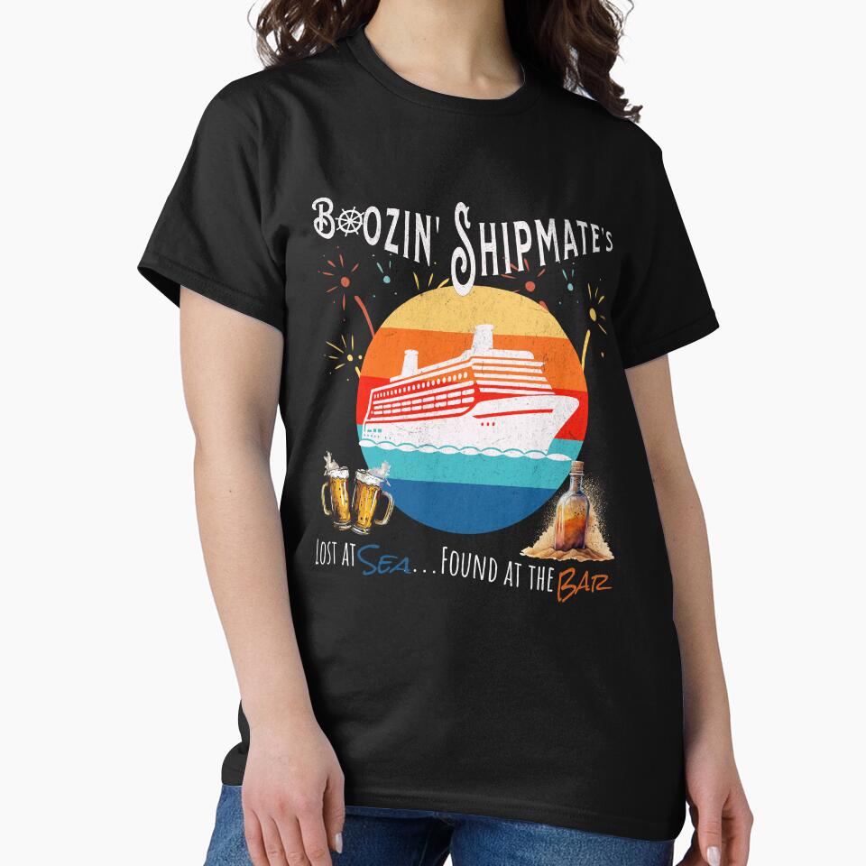 Boozin' Shipmates Lost at sea found at the bar funny by PrintingGiggles