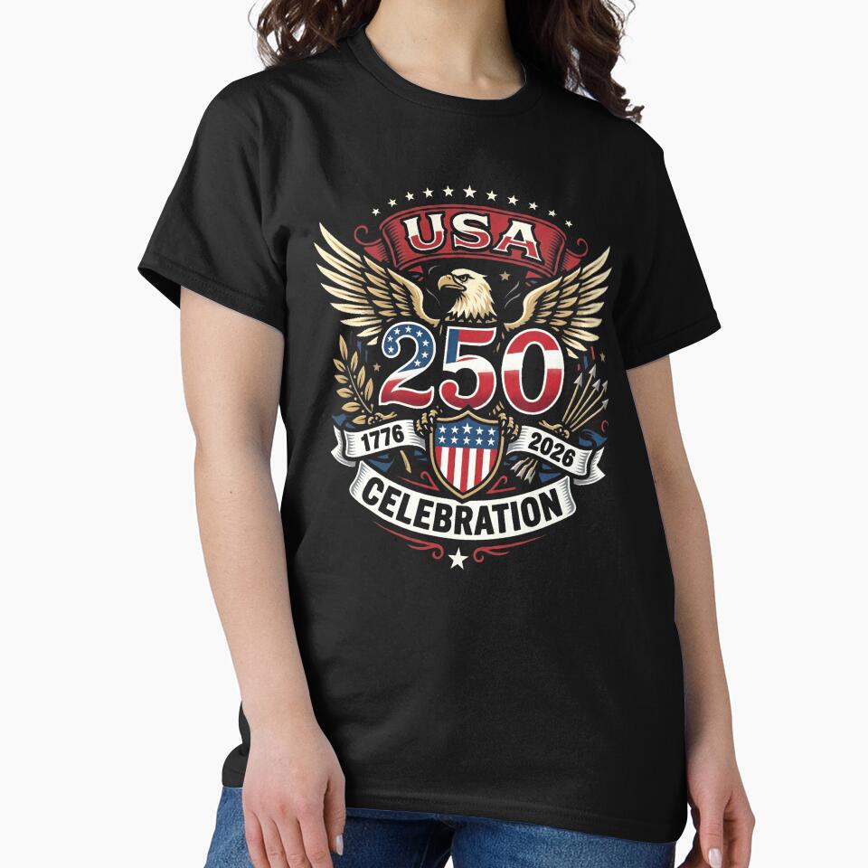 USA 250 Celebration 1776-2026 Patriotic Semiquincentennial T-Shirt by Off-Road-Zone