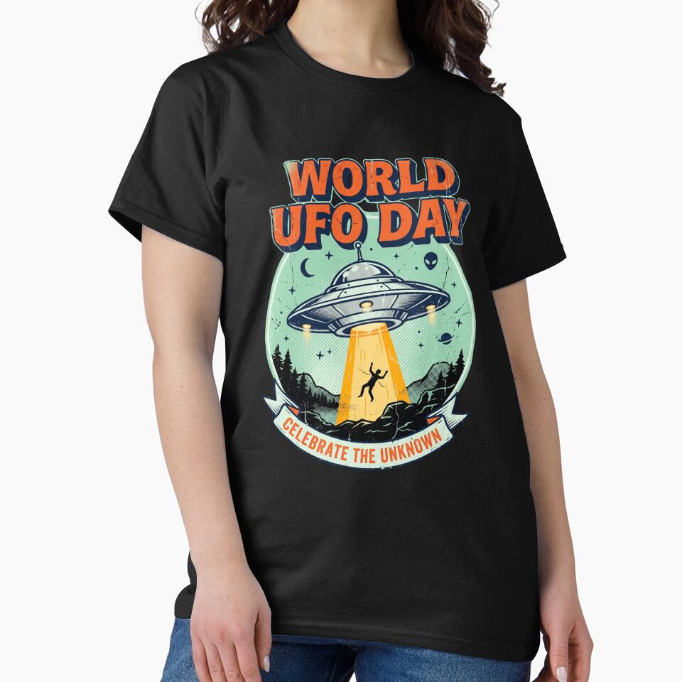 World UFO Day  July 2nd Funny Sci Fi by dudelinart